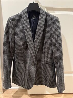 J. Crew Parke Houndstooth Wool Blazer 6P
